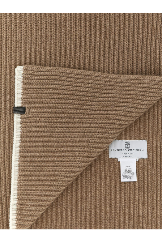 Шарф из кашемира Monile Бежевый BRUNELLO CUCINELLI M12504989CC397 Шарф из кашемира Monile Бежевый BRUNELLO CUCINELLI M12504989CC397