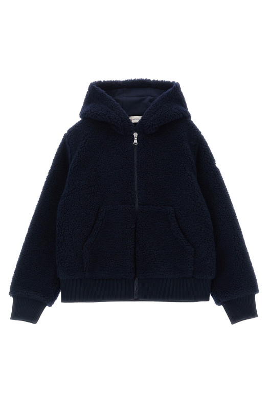 Худі з капюшоном Teddy, синій MONCLER ENFANT K29548G0001689A3X778 Худі з капюшоном Teddy, синій MONCLER ENFANT K29548G0001689A3X778