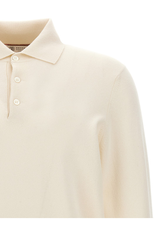 Cashmere polo shirt White Cashmere polo shirt White