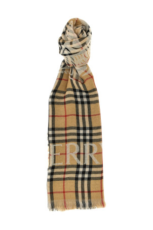 Check wool scarf Multicolor