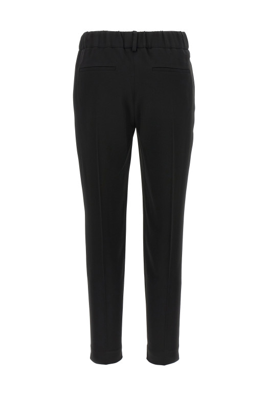 Silk blend pants Black