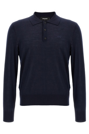 Logo embroidery polo shirt Blue Logo embroidery polo shirt Blue