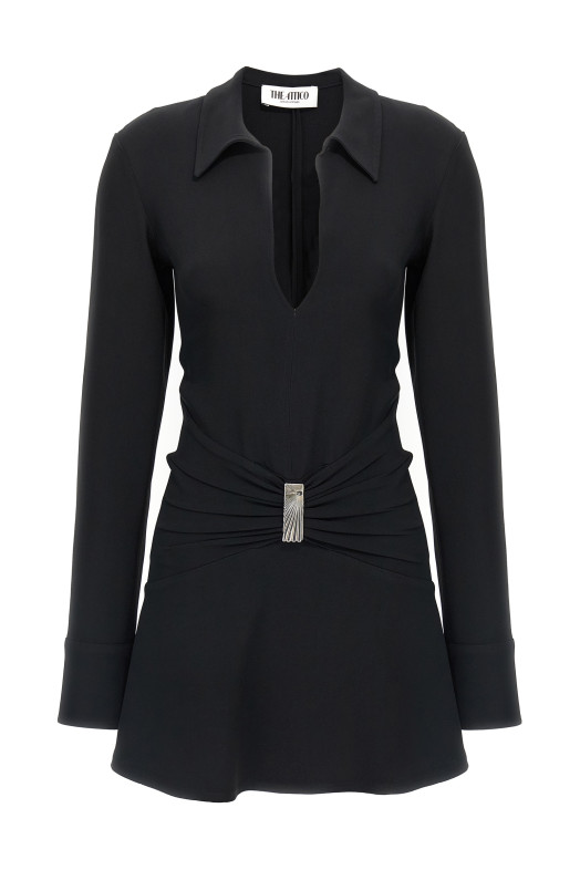 Міні-сукня-поло чорна THE ATTICO 251WCA00449100 Міні-сукня-поло чорна THE ATTICO 251WCA00449100