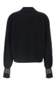 'Monile' cuffs sweater Black