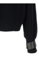 'Monile' cuffs sweater Black