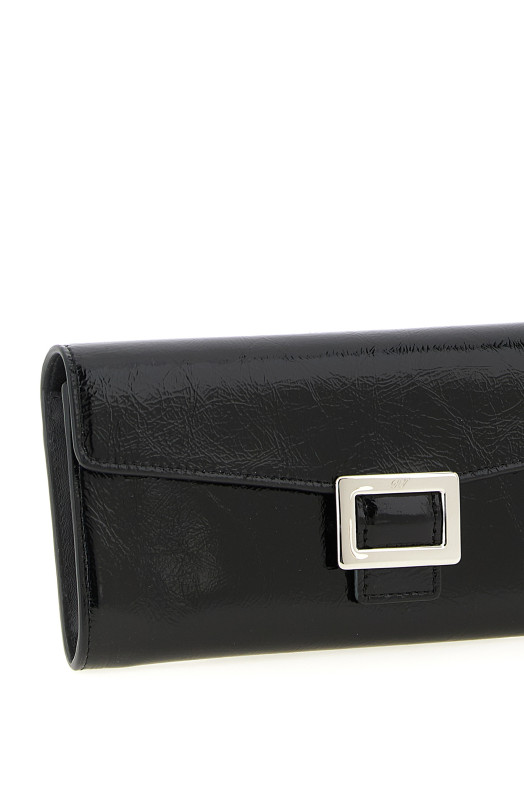 'Belle Vivier' wallet on chain Black