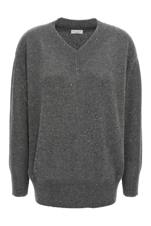 Sequin sweater Gray