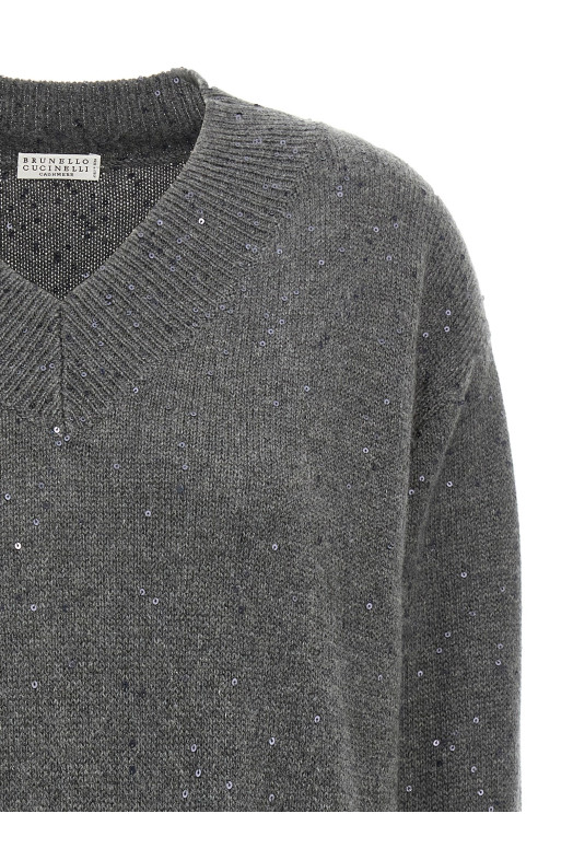 Sequin sweater Gray