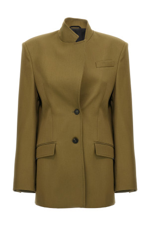 Блейзер с длинными плечевыми ремнями Зеленый THE ATTICO 251WCG00084081