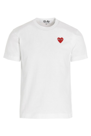 Футболка з логотипом Біла COMME DES GARÇONS PLAY AXT1082 Футболка з логотипом Біла COMME DES GARÇONS PLAY AXT1082