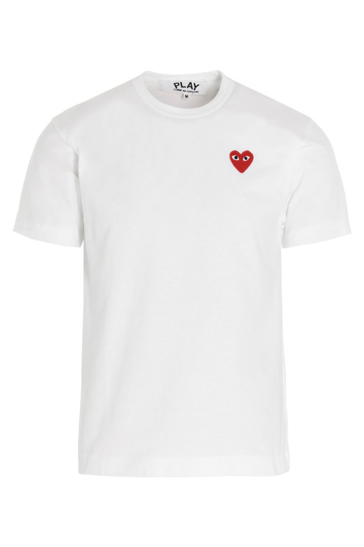 Футболка з логотипом Біла COMME DES GARÇONS PLAY AXT1082 Футболка з логотипом Біла COMME DES GARÇONS PLAY AXT1082