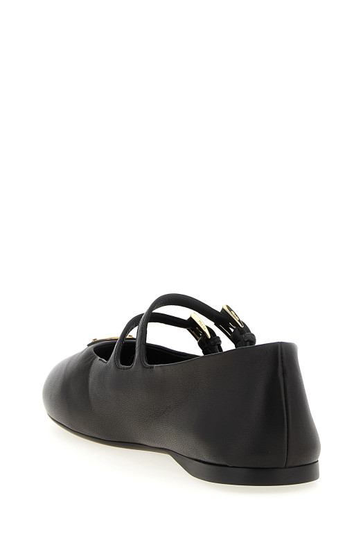 Балетки с двойным ремешком Черные PRADA 1F794NF005038F0002 Балетки с двойным ремешком Черные PRADA 1F794NF005038F0002