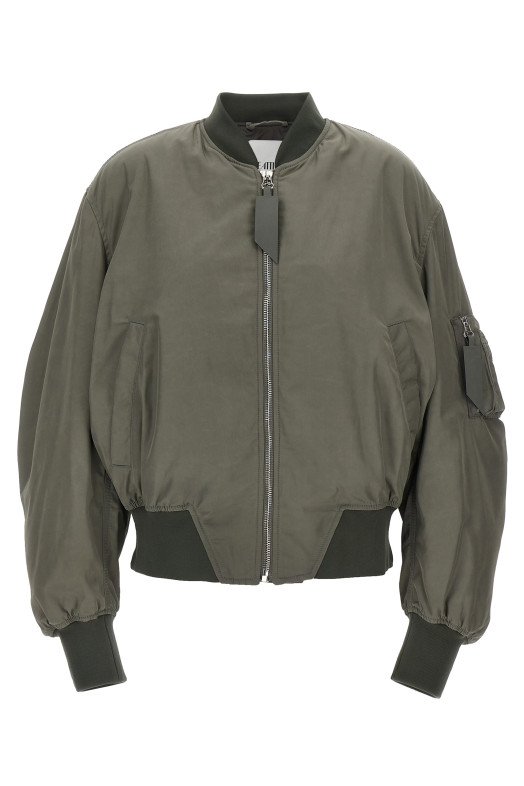 Nylon bomber jacket Green