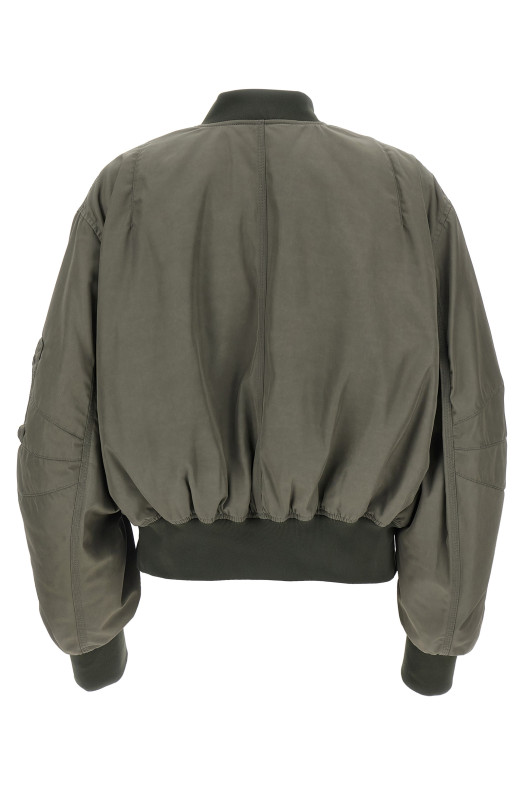 Nylon bomber jacket Green