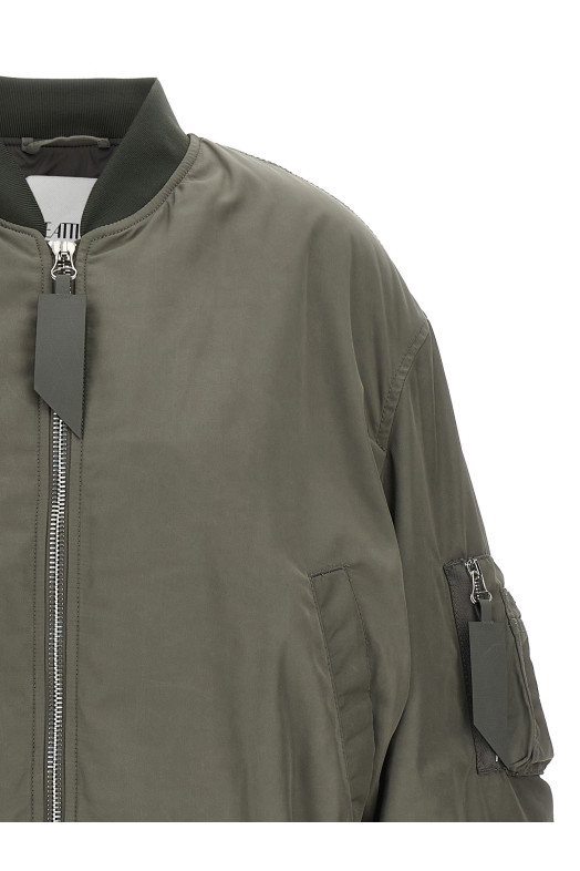 Nylon bomber jacket Green