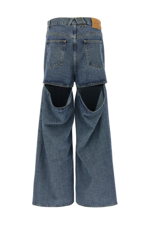 Джинсы с вырезами BLUE THE ATTICO 251WCP00277024