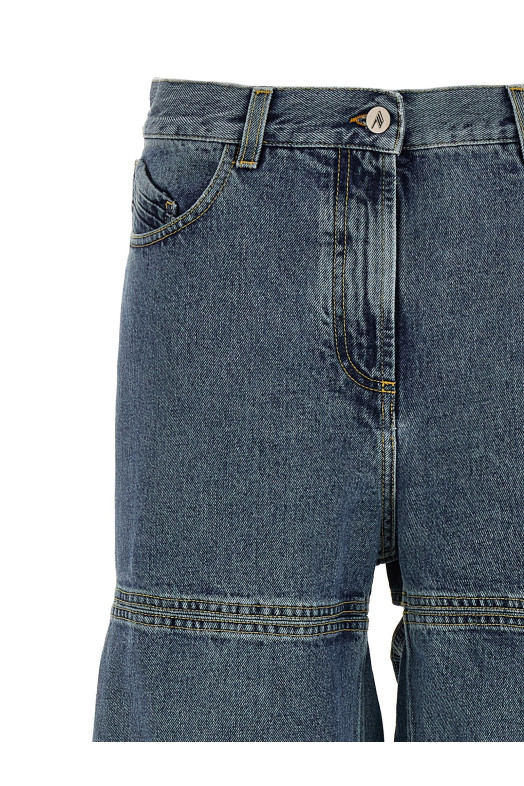 Джинсы с вырезами BLUE THE ATTICO 251WCP00277024