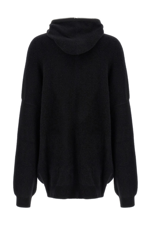 Вязаный кардиган с капюшоном Черный RICK OWENS RU02E1688KWP09 Вязаный кардиган с капюшоном Черный RICK OWENS RU02E1688KWP09