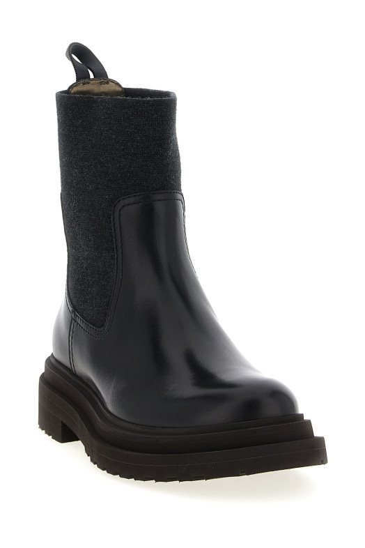 Ботильоны Precious Loop Detail Черный BRUNELLO CUCINELLI MZOLG3034C101