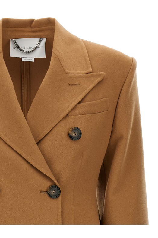 Шерстяное пальто Бежевое STELLA MCCARTNEY 660127SPB052745 Шерстяное пальто Бежевое STELLA MCCARTNEY 660127SPB052745