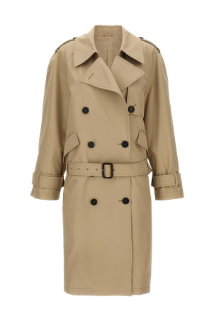 Хлопковый тренч Бежевый THE ATTICO 251WCC00085198