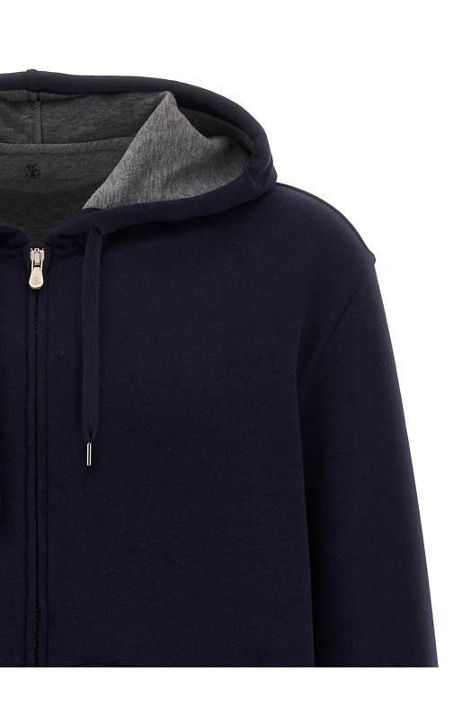 Худі синій BRUNELLO CUCINELLI MM8319069GC1265 Худі синій BRUNELLO CUCINELLI MM8319069GC1265