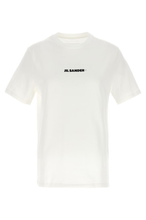 Футболка с логотипом Черно-серая JIL SANDER J40GC0118J20103102 Футболка с логотипом Черно-серая JIL SANDER J40GC0118J20103102