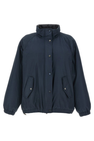 Трикотажна куртка з капюшоном Синя BRUNELLO CUCINELLI MG5017852C4072 Трикотажна куртка з капюшоном Синя BRUNELLO CUCINELLI MG5017852C4072
