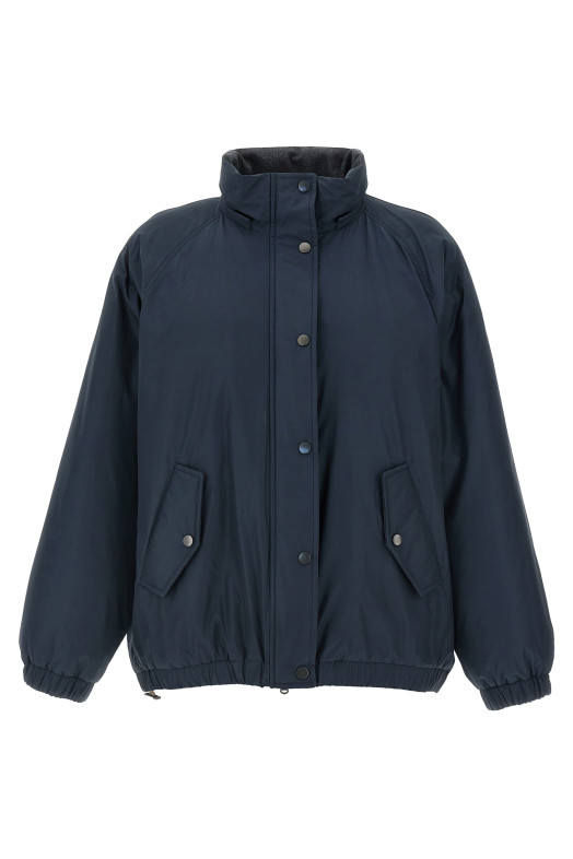 Трикотажна куртка з капюшоном Синя BRUNELLO CUCINELLI MG5017852C4072