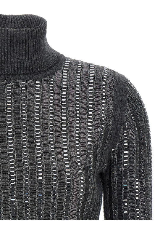 Світло-сірий светр Crystal ERMANNO SCERVINO D475M308CTEJYD4704 Світло-сірий светр Crystal ERMANNO SCERVINO D475M308CTEJYD4704