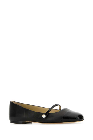 Black nappa leather ballerinas Black JIMMY CHOO (ELISAFLATPTZ) Black nappa leather ballerinas Black JIMMY CHOO (ELISAFLATPTZ)