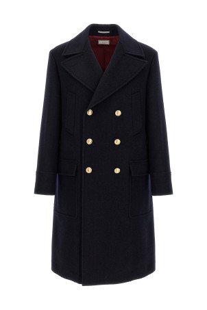Шерстяне пальто Синє BRUNELLO CUCINELLI MY4969139GCX200 Шерстяне пальто Синє BRUNELLO CUCINELLI MY4969139GCX200