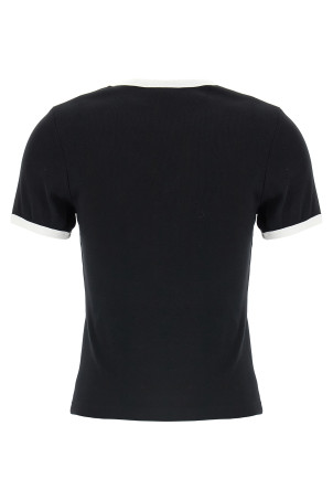'Signature Contrast' T-shirt Black-grey