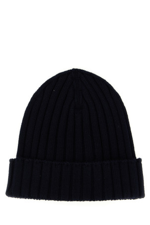 Шапка с ребристой отделкой, черная MONCLER ENFANT K29513B00006M1131742 Шапка с ребристой отделкой, черная MONCLER ENFANT K29513B00006M1131742