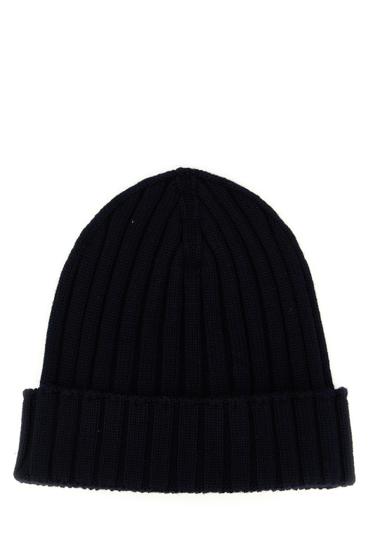 Шапка с ребристой отделкой, черная MONCLER ENFANT K29513B00006M1131742 Шапка с ребристой отделкой, черная MONCLER ENFANT K29513B00006M1131742