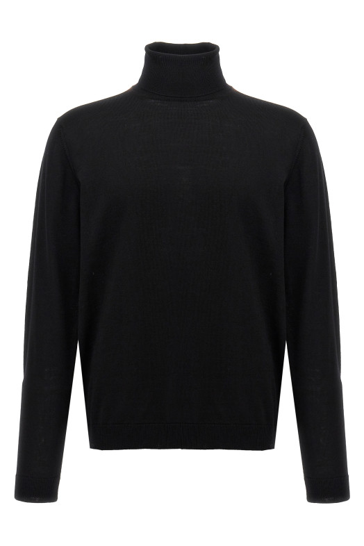 Wool turtleneck sweater Black