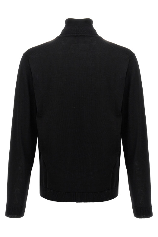 Wool turtleneck sweater Black