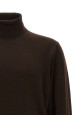 Вязаный свитер с высоким воротником из шерсти, коричневый ROBERTO COLLINA 253M01003M0108