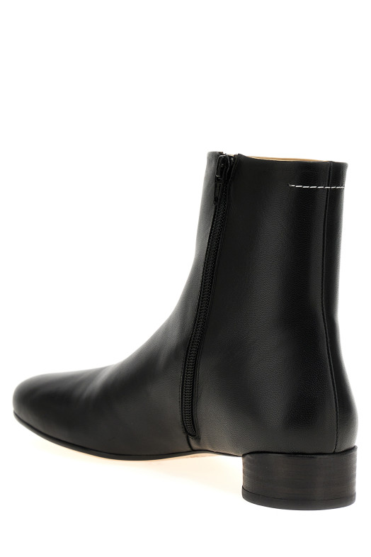 Ankle boots with shaped toe Black