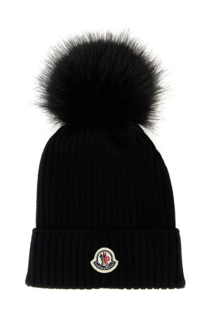 Шапка с помпонами Черная MONCLER ENFANT K29543B00011M1131999 Шапка с помпонами Черная MONCLER ENFANT K29543B00011M1131999