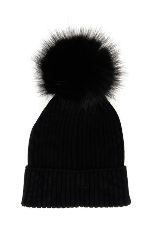 Шапка с помпонами Черная MONCLER ENFANT K29543B00011M1131999 Шапка с помпонами Черная MONCLER ENFANT K29543B00011M1131999
