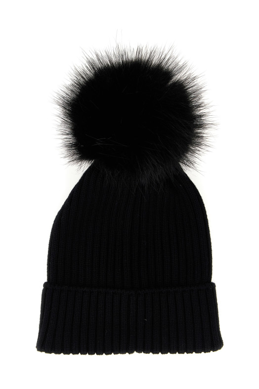 Шапка с помпонами Черная MONCLER ENFANT K29543B00011M1131999 Шапка с помпонами Черная MONCLER ENFANT K29543B00011M1131999