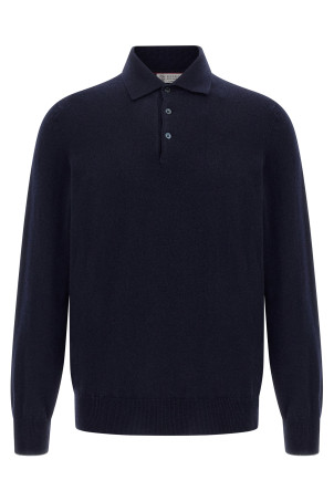 Cashmere polo shirt Blue Cashmere polo shirt Blue
