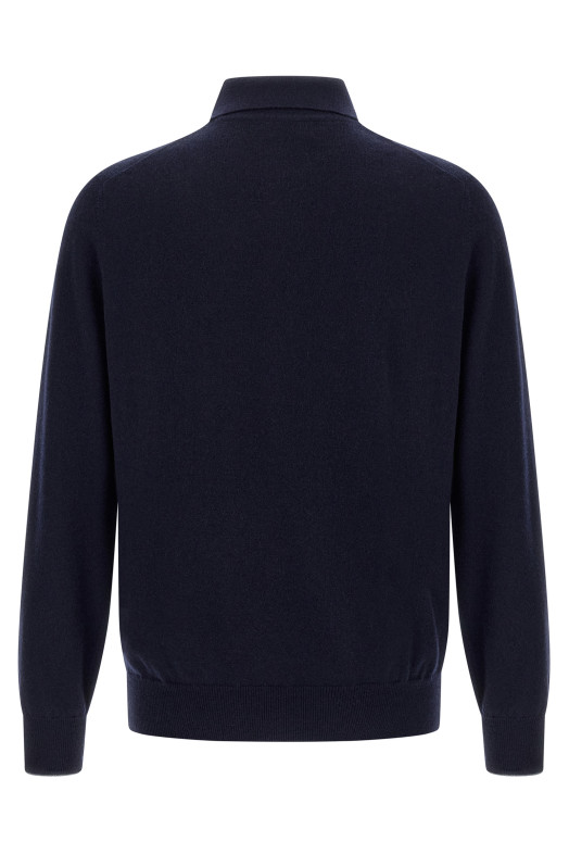 Cashmere polo shirt Blue Cashmere polo shirt Blue