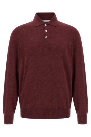 Cashmere polo shirt Bordeaux Cashmere polo shirt Bordeaux
