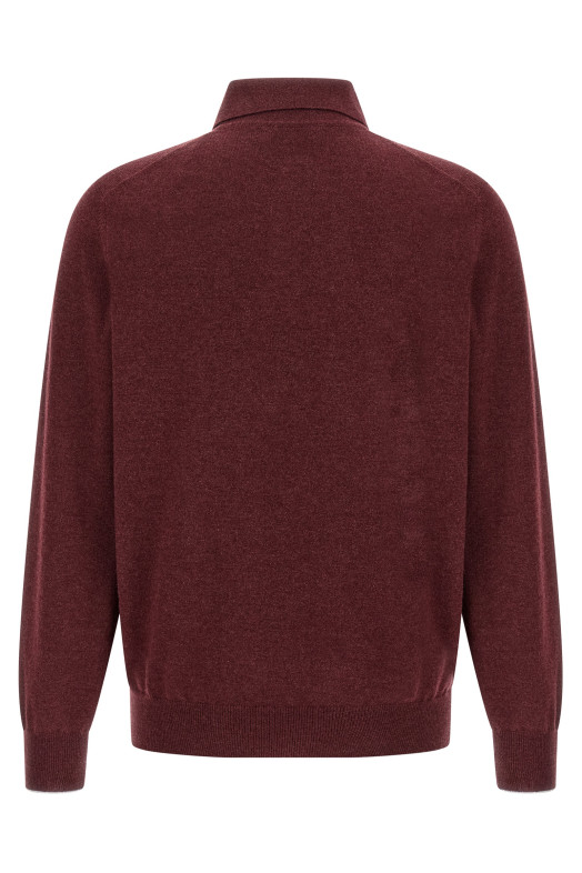 Cashmere polo shirt Bordeaux Cashmere polo shirt Bordeaux