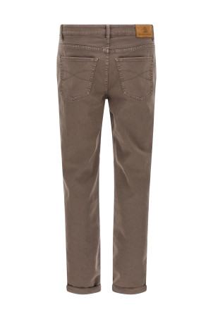 Garment-dyed jeans Beige