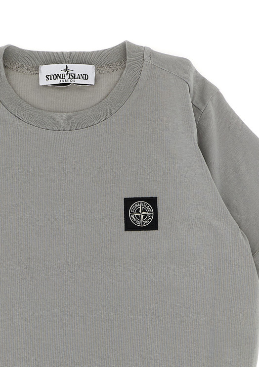 Футболка з логотипом Сіра STONE ISLAND JUNIOR K2S162100002S0047V0064 Футболка з логотипом Сіра STONE ISLAND JUNIOR K2S162100002S0047V0064