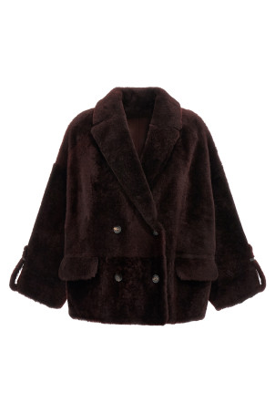 Двусторонняя меховая куртка бордового цвета BRUNELLO CUCINELLI MPMRA7495C4243 Двусторонняя меховая куртка бордового цвета BRUNELLO CUCINELLI MPMRA7495C4243