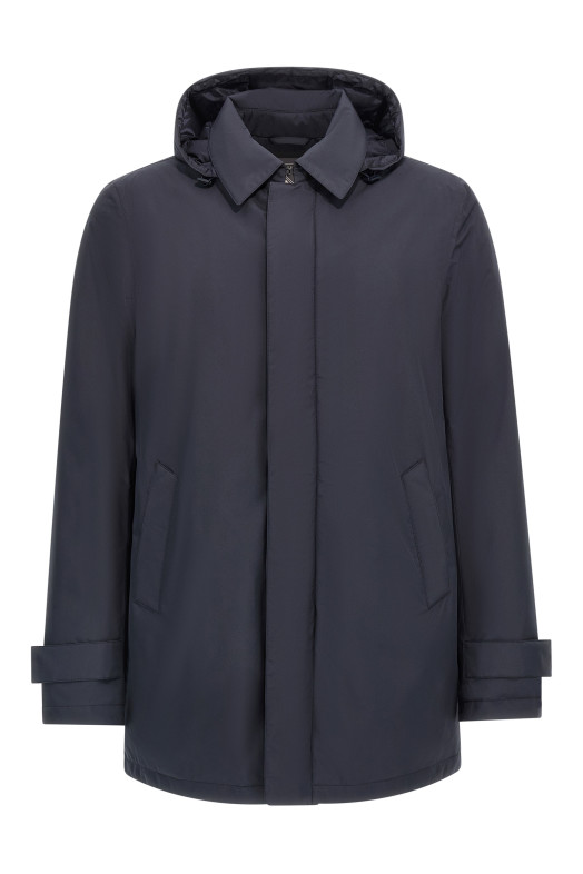 Removable hood parka Blue Removable hood parka Blue